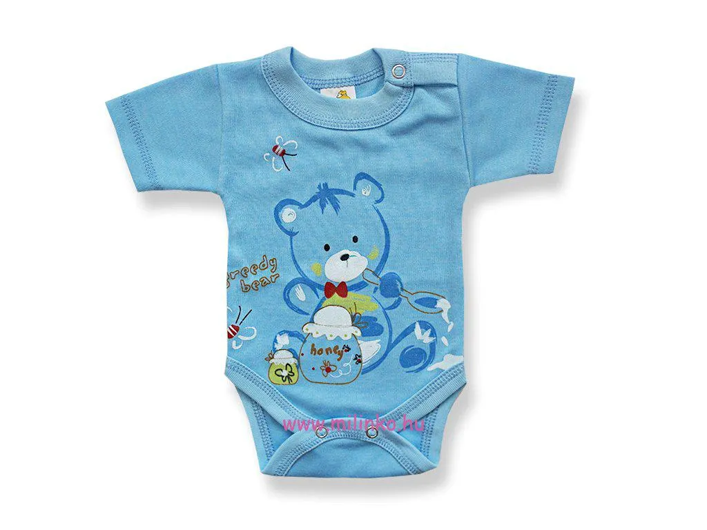 Baba body, rövid ujjú - GREEDY BEAR,kék