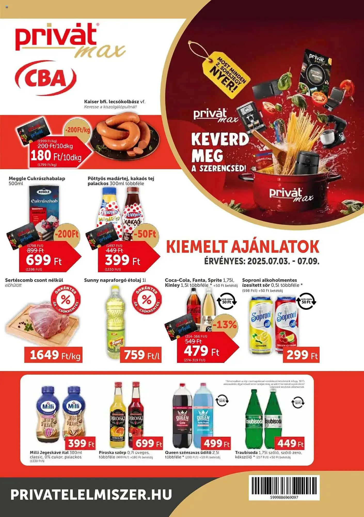 Katalógus PRIVÁT akciós újság július 3.-tól szeptember 7.-ig 2025. - Oldal 1