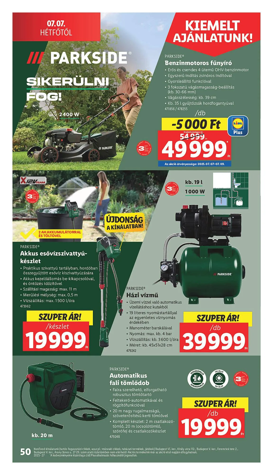 Katalógus Lidl akciós újság július 3.-tól július 9.-ig 2025. - Oldal 50