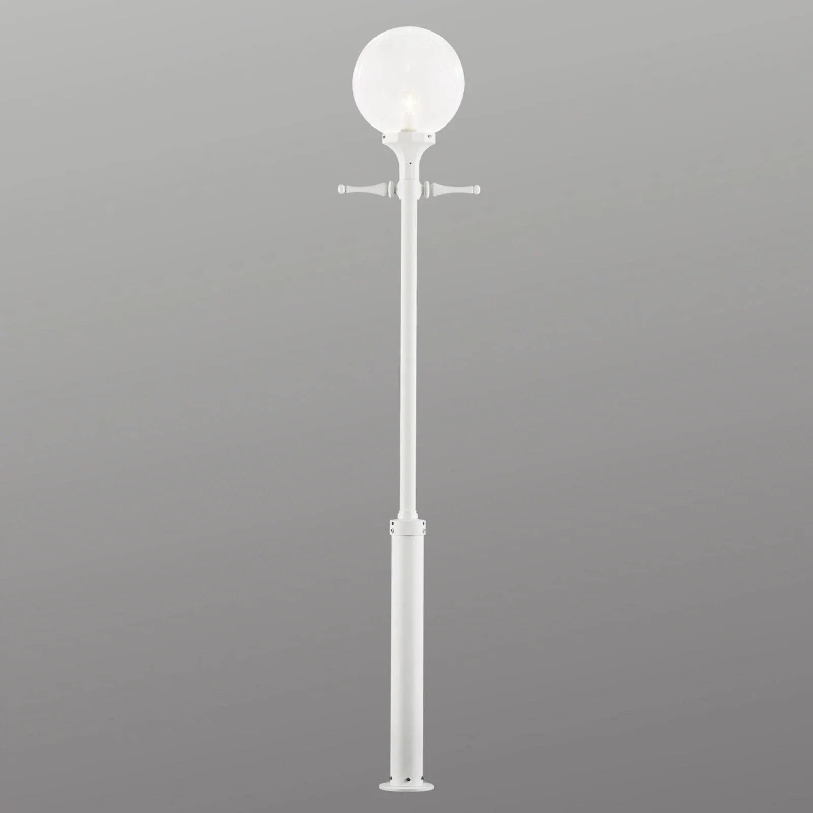 Orion árbóc lámpa fehér, átlátszó gömb lámpabúra