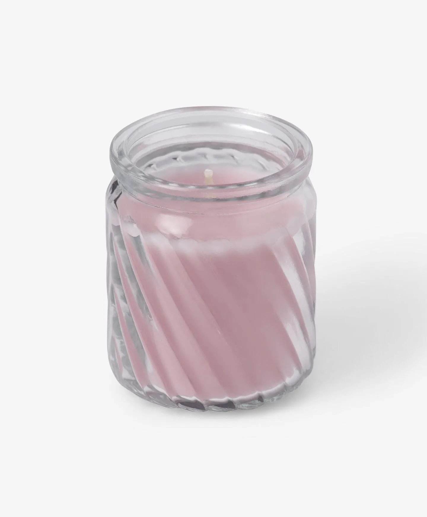 rózsaszín gyertya üvegben
