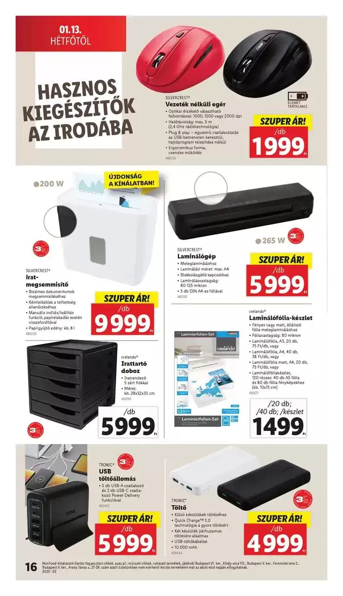 Katalógus Nonfood kínálatunk - 02. hét január 9.-tól január 15.-ig 2025. - Oldal 16