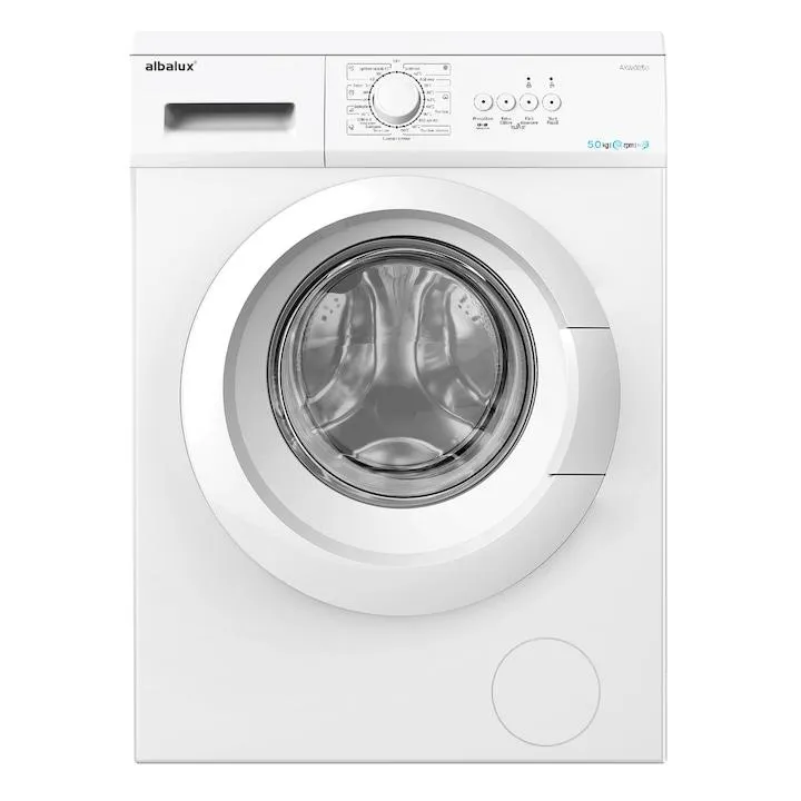 Albalux AXW0851 Mosógép, 5 kg, 800 ford./perc, E osztály, 23 program, 47 cm Fehér