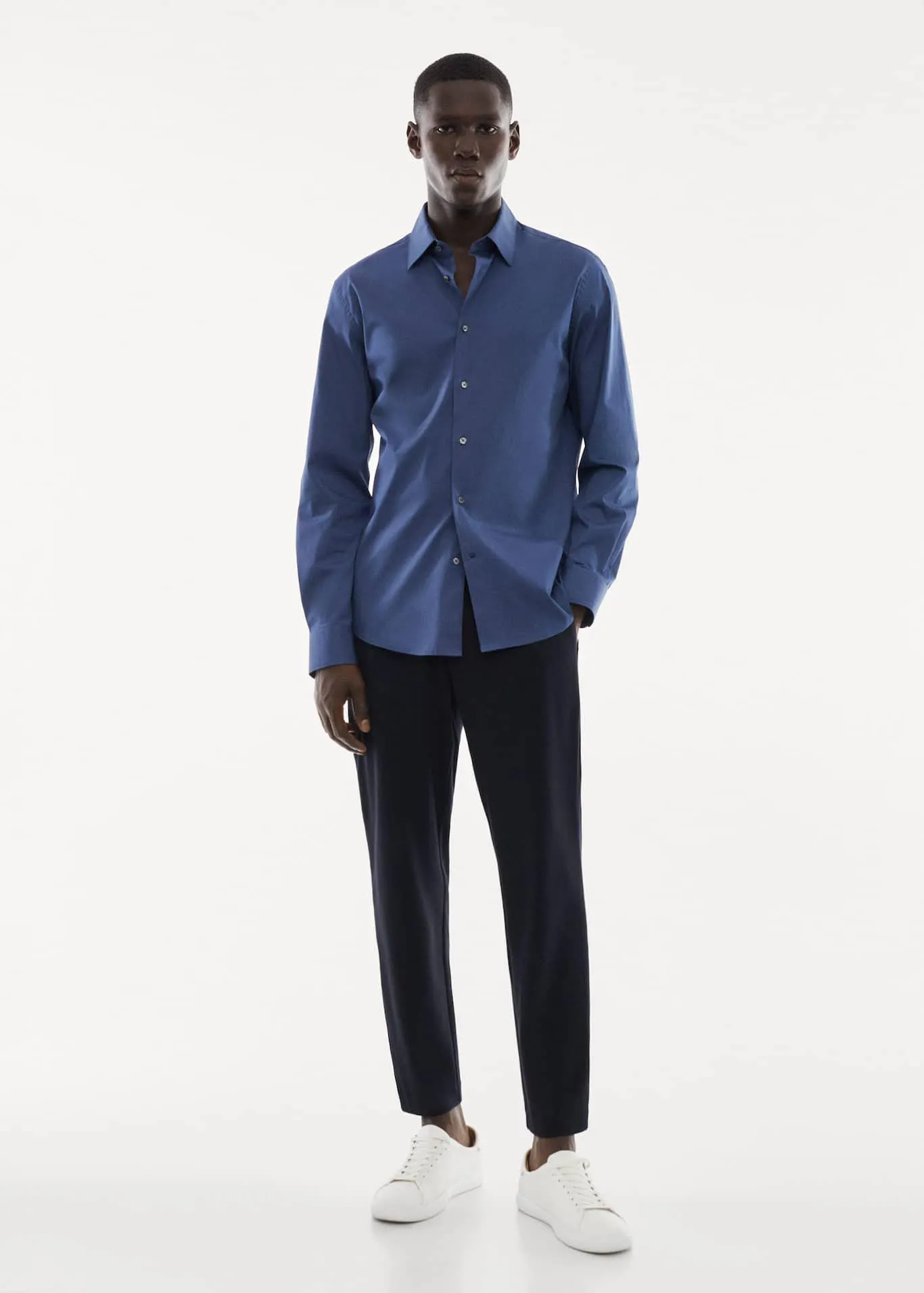 Elasztikus pamut slim fit ing