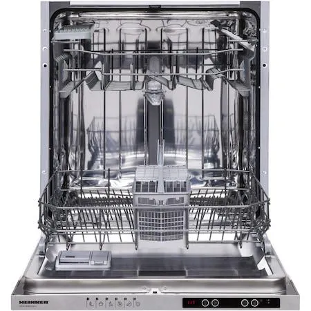 Heinner HDW-BI6614IE++ Beépíthető mosogatógép, 14 Terítékes, LED kijelző, 6 Program, E energiaosztály, Fehér