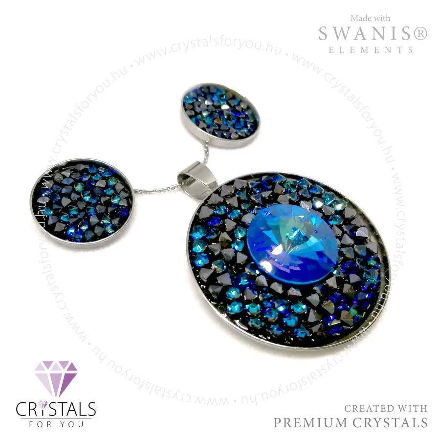 Kör medálos Rocks szett csúcsos Swanis® prémium kristállyal díszítve