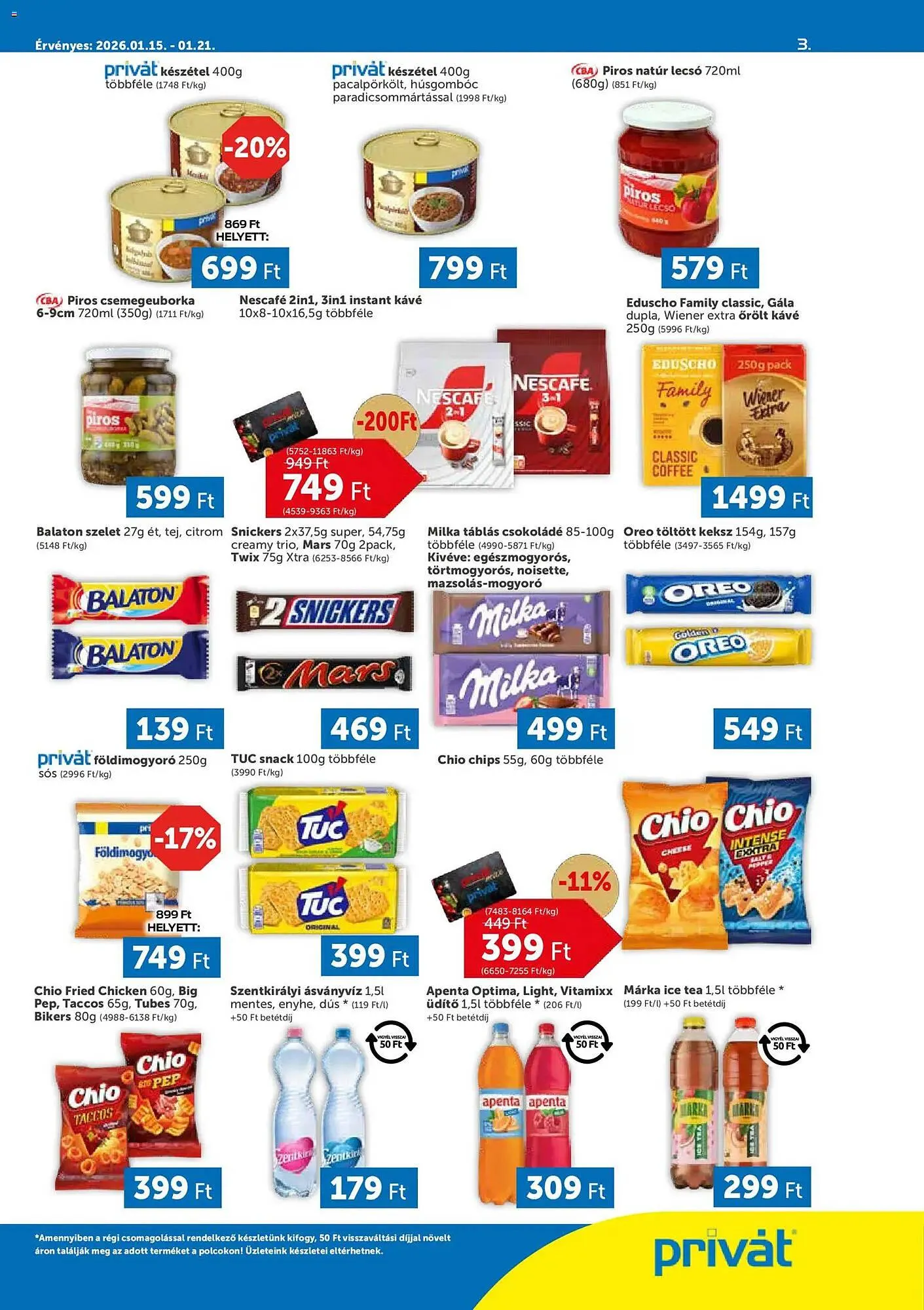 Katalógus PRIVÁT akciós újság január 15.-tól január 21.-ig 2026. - Oldal 3