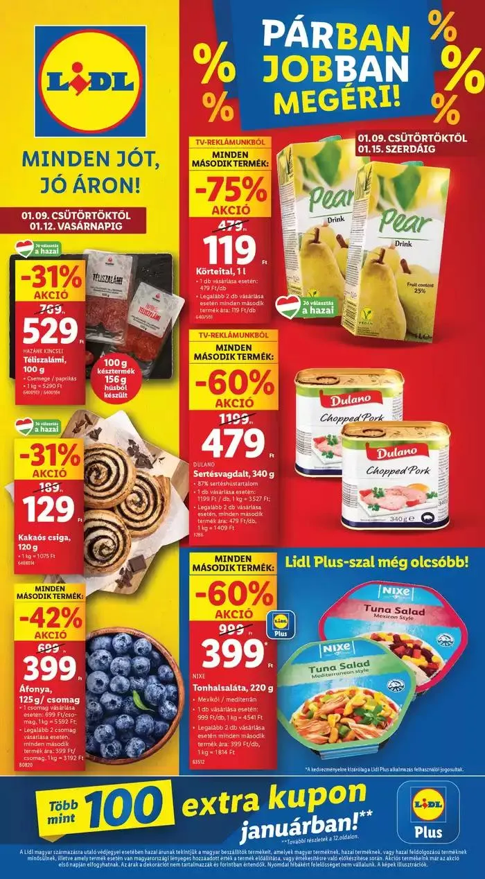 Katalógus Akciós újság – 02. hét január 9.-tól január 15.-ig 2025. - Oldal 1