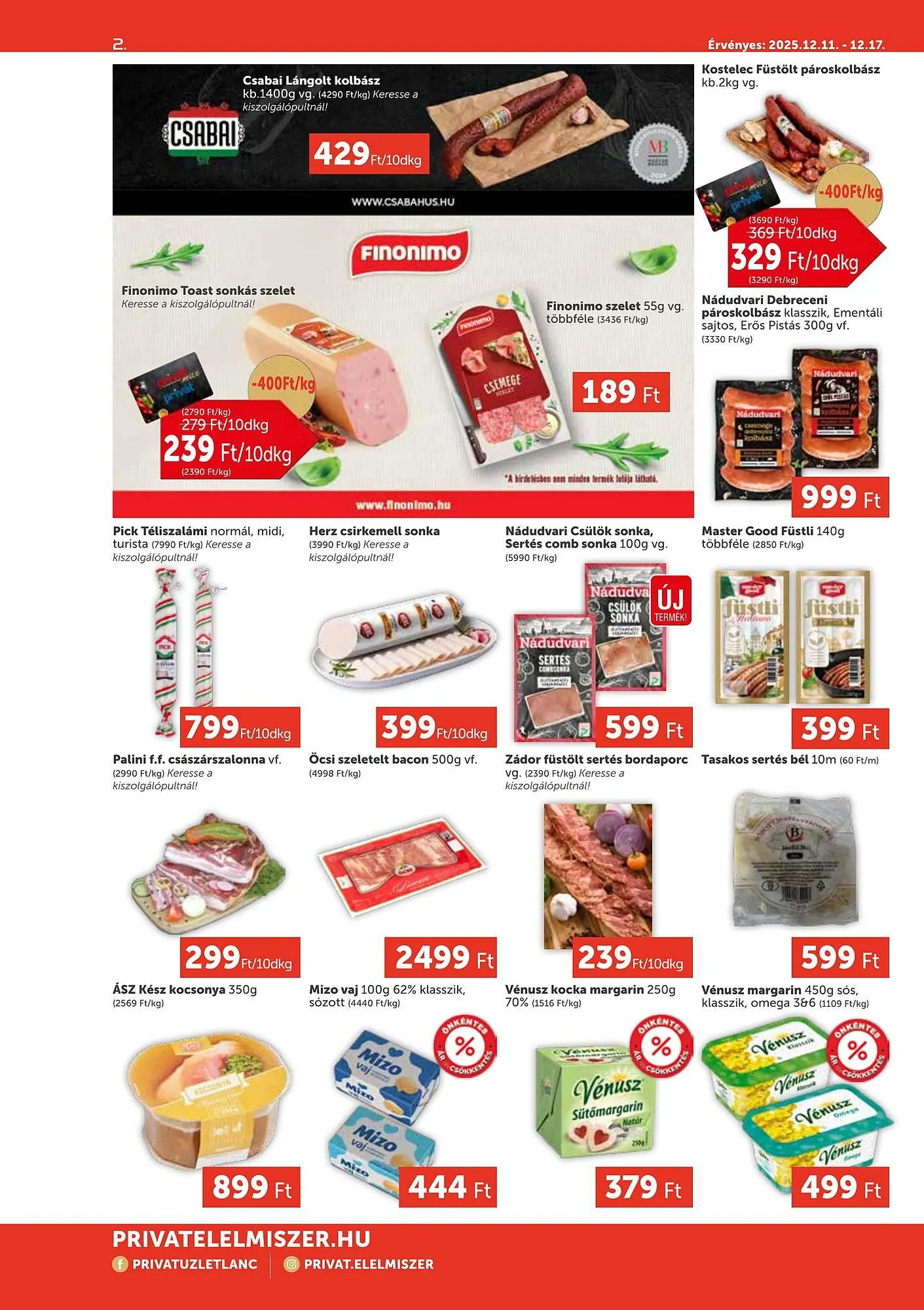 Katalógus PRIVÁT akciós újság december 11.-tól december 17.-ig 2025. - Oldal 2