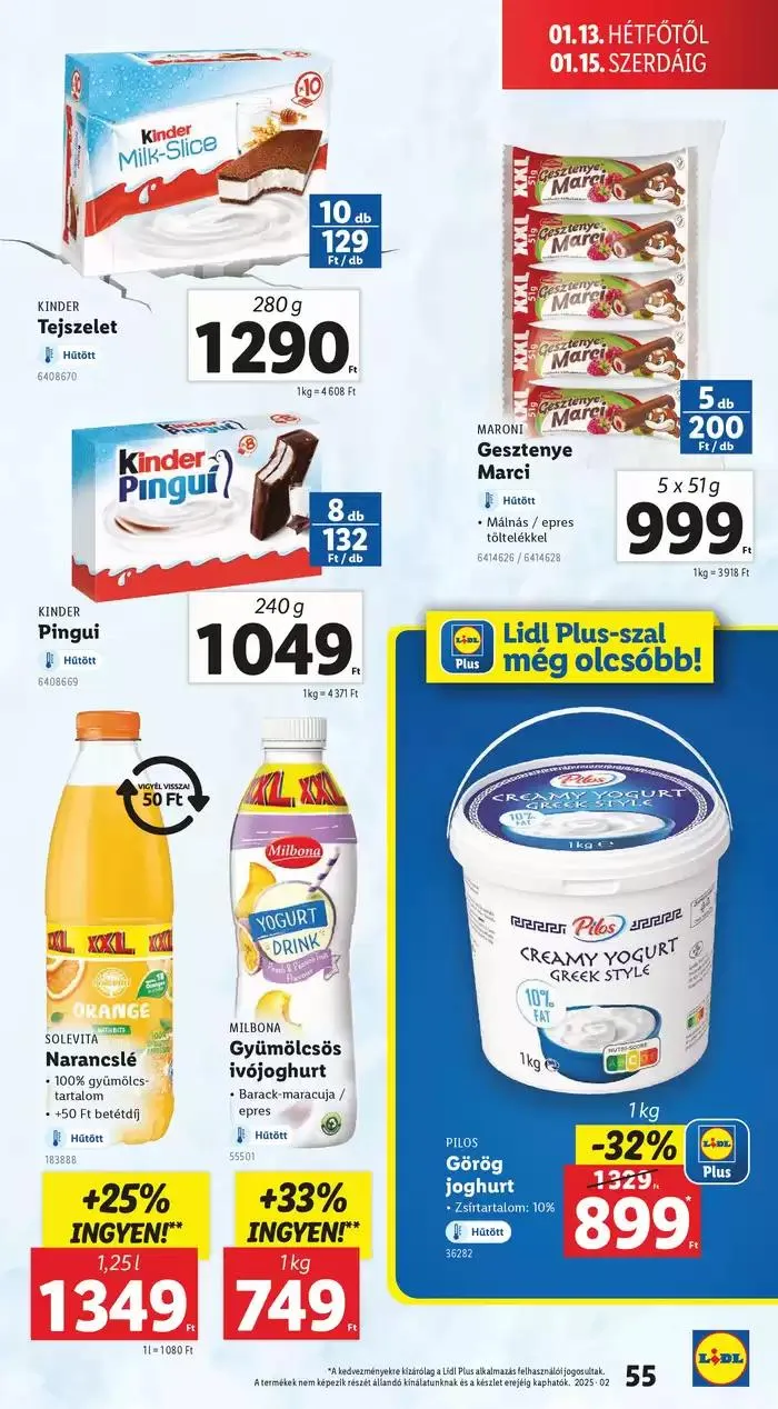 Katalógus Akciós újság – 02. hét január 9.-tól január 15.-ig 2025. - Oldal 55