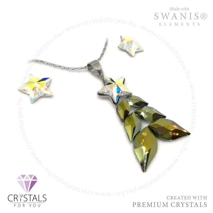 Karácsonyfa szett Swanis® prémium kristállyal díszítve