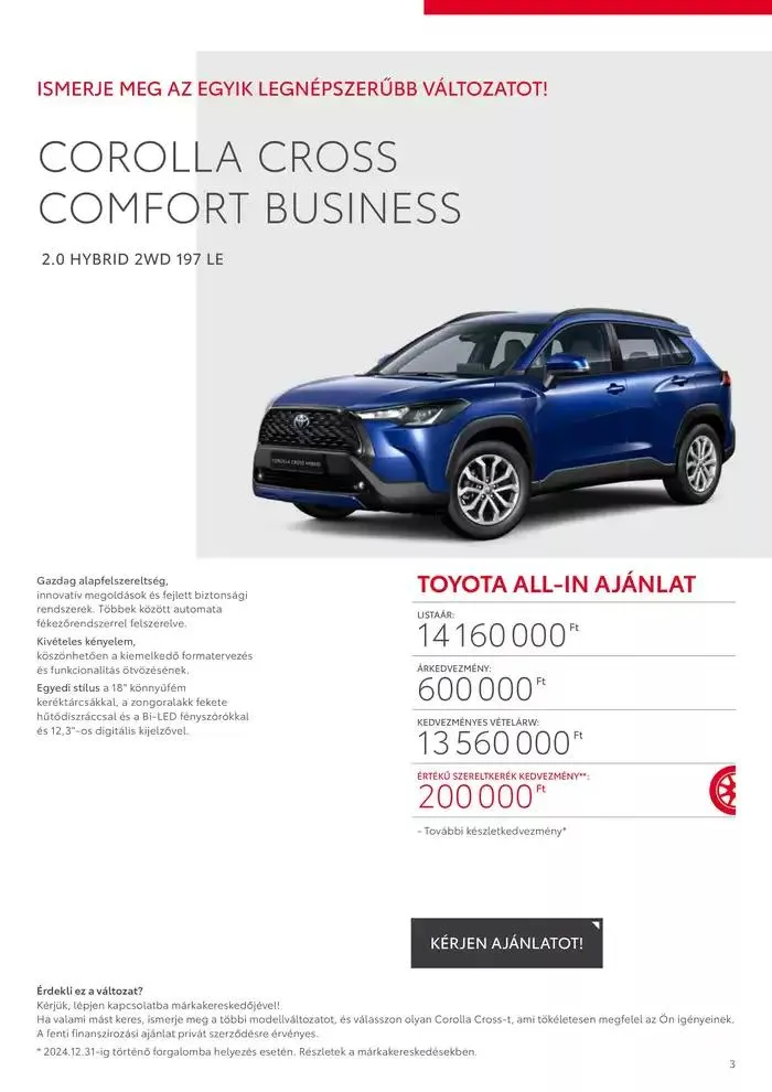 Katalógus Toyota Corolla Cross MY24 december 18.-tól december 18.-ig 2025. - Oldal 3