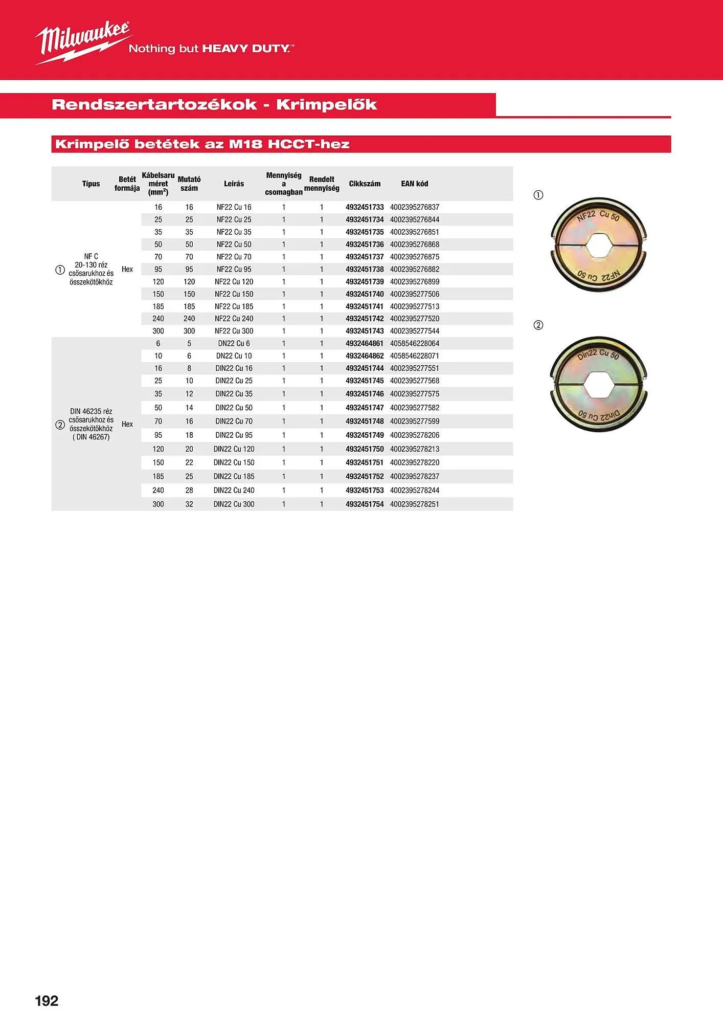 Katalógus Milwaukeetool akciós újság augusztus 14.-tól december 31.-ig 2024. - Oldal 192