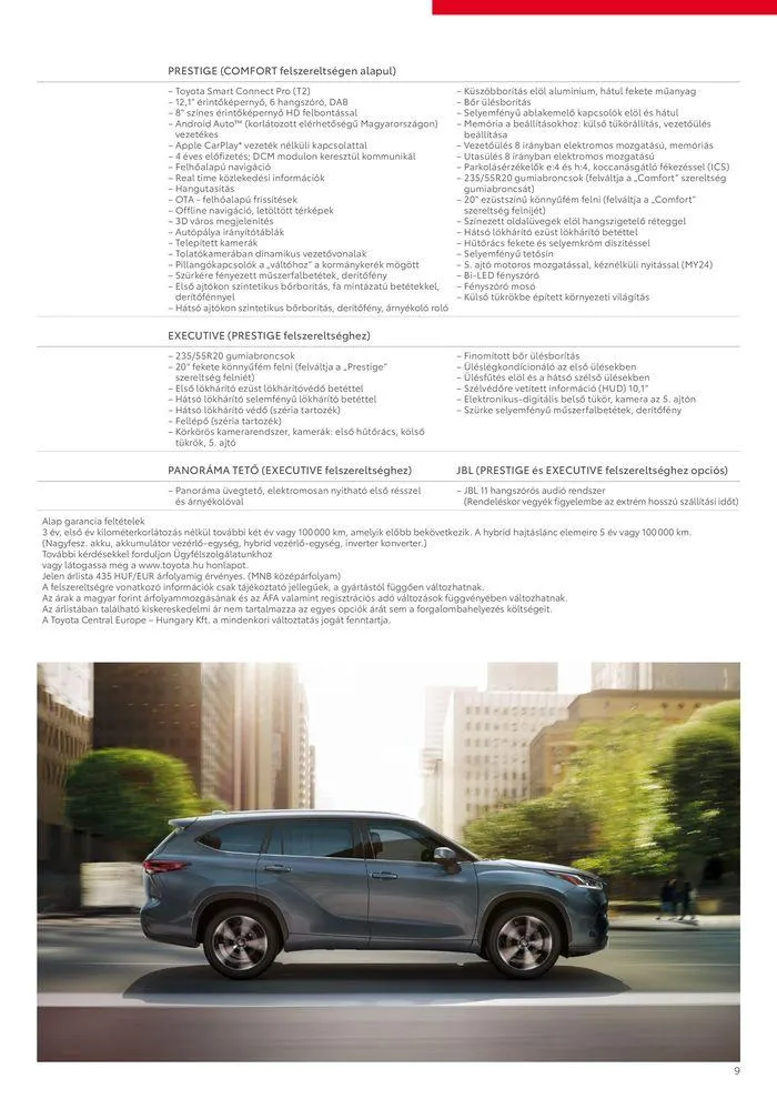 Katalógus Toyota Highlander augusztus 31.-tól augusztus 31.-ig 2025. - Oldal 9