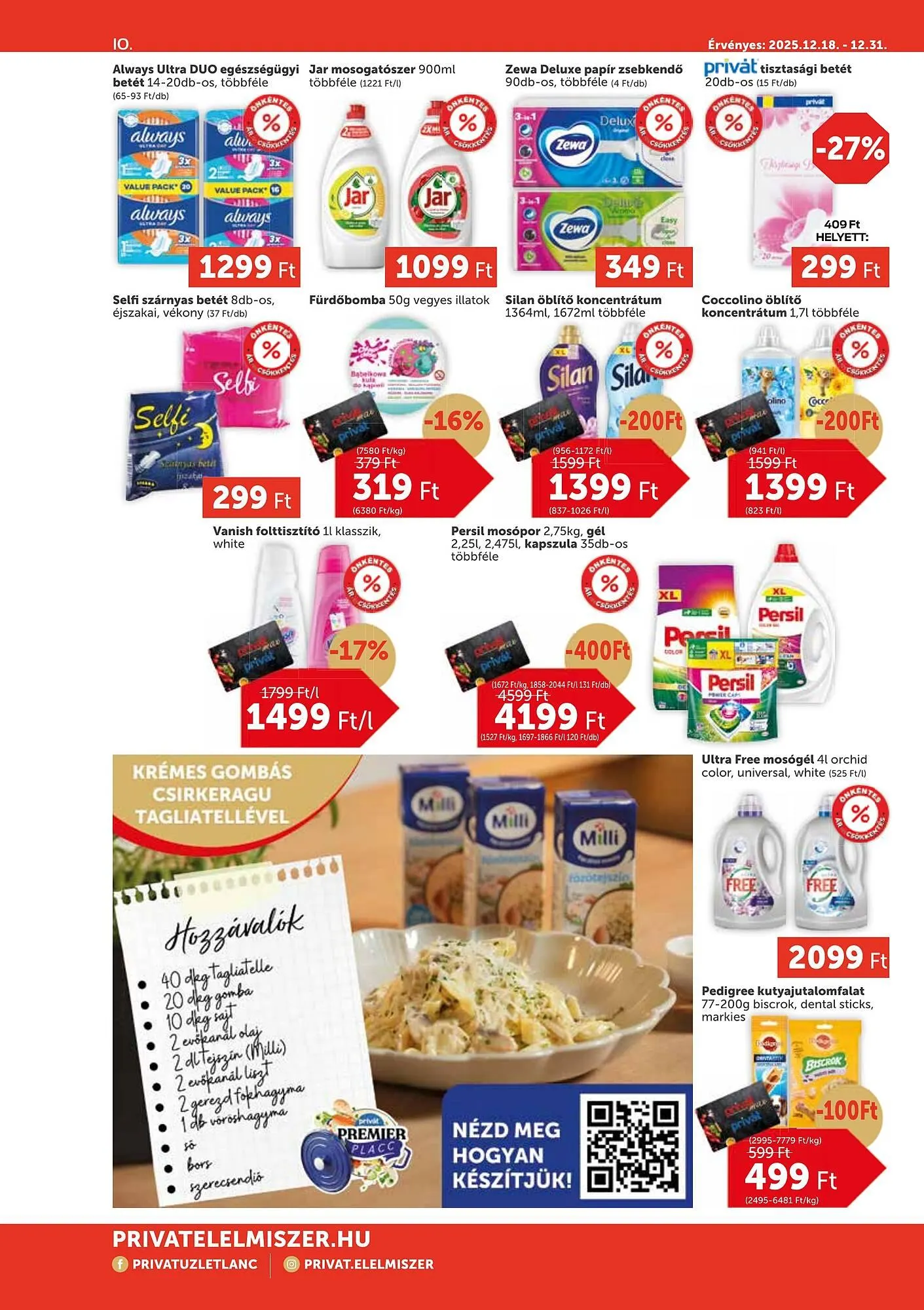 Katalógus PRIVÁT akciós újság december 18.-tól december 31.-ig 2025. - Oldal 10