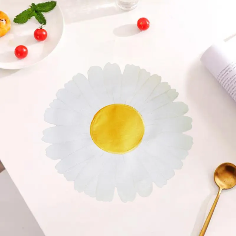 Virágmintás kerek húsvéti tányéralátét