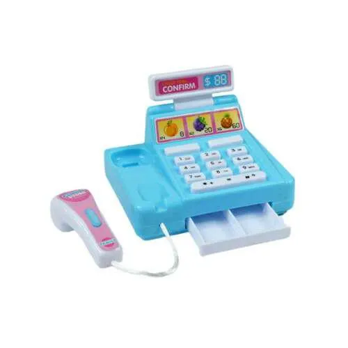 Játék pénztárgép vonalkódolvasóval, több színben