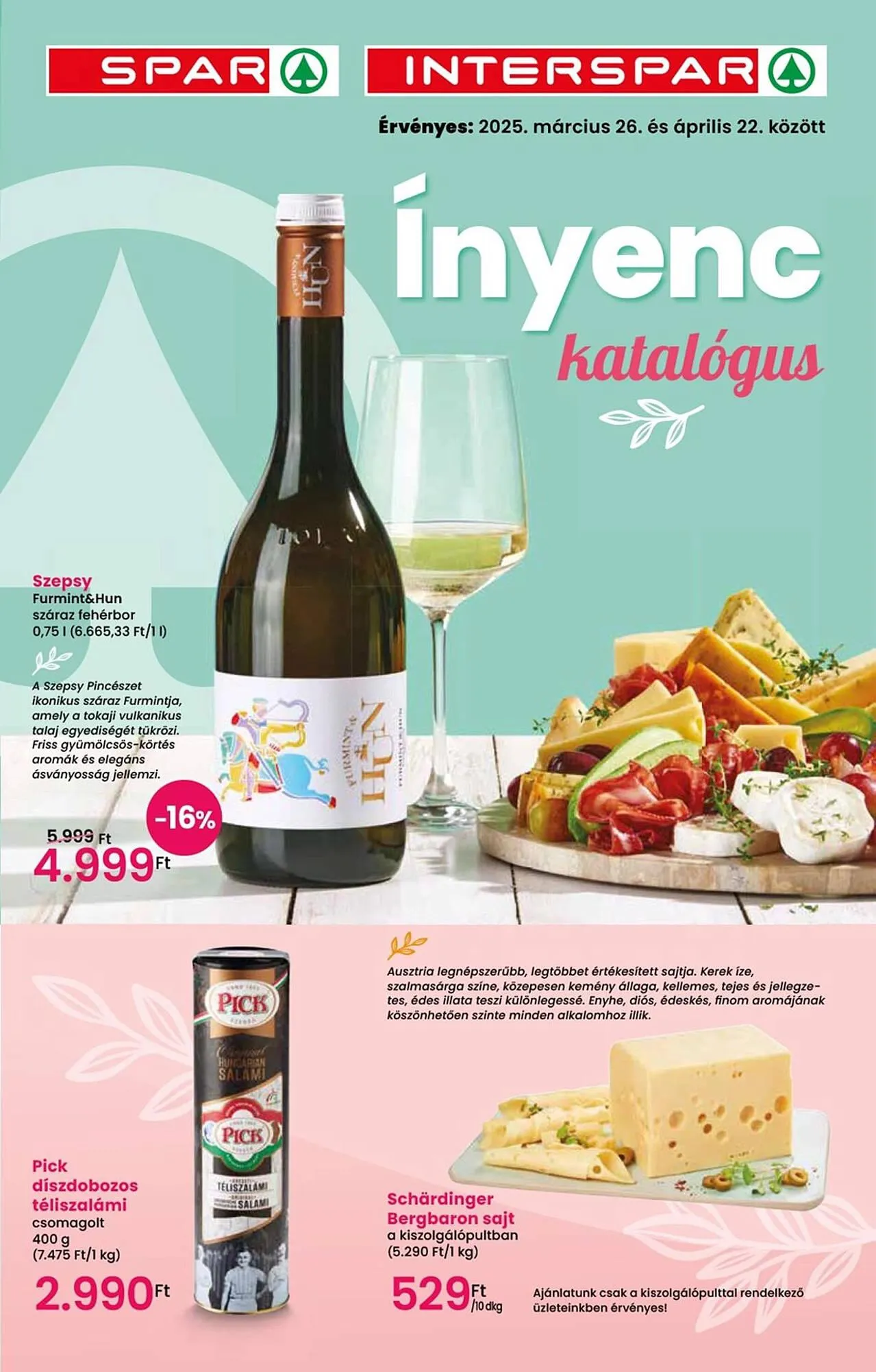 Katalógus Spar akciós újság március 26.-tól április 22.-ig 2025. - Oldal 1