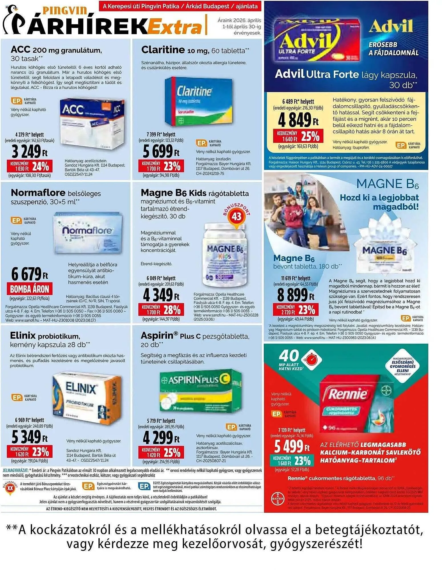 Katalógus Pingvin Patika akciós újság április 1.-tól április 30.-ig 2026. - Oldal 1