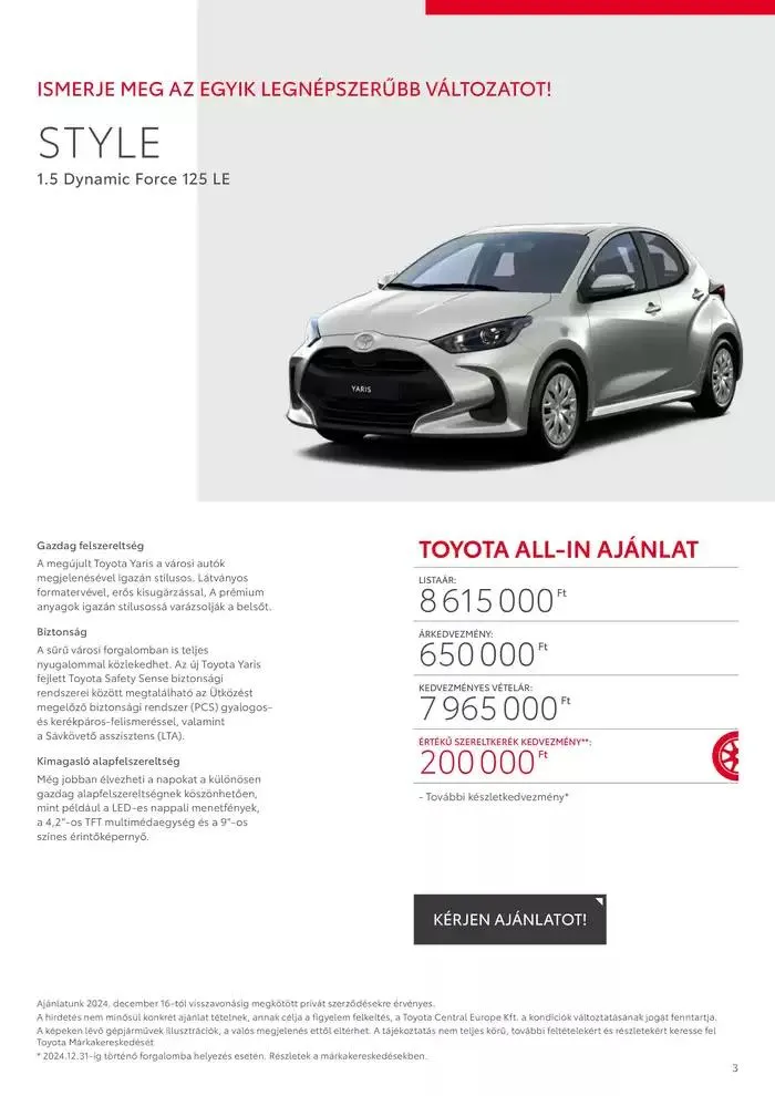 Katalógus Toyota Új YARIS Hybrid december 18.-tól december 18.-ig 2025. - Oldal 3