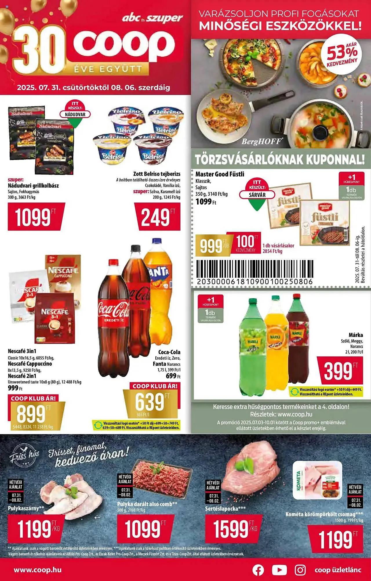Katalógus Coop akciós újság július 31.-tól augusztus 6.-ig 2025. - Oldal 1