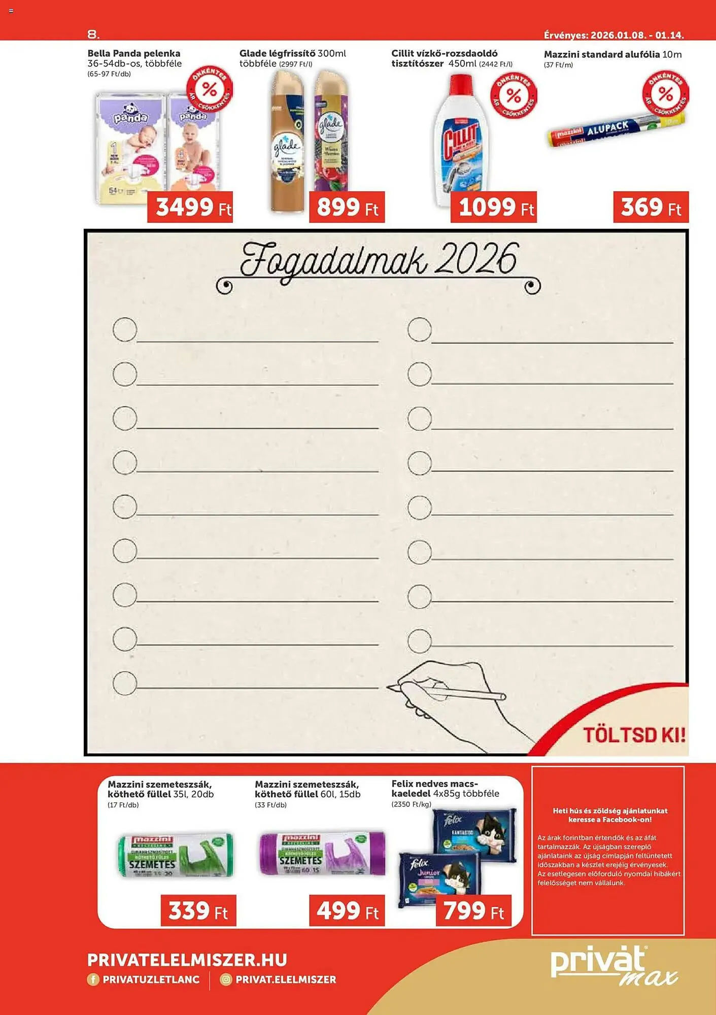 Katalógus PRIVÁT akciós újság január 8.-tól január 14.-ig 2026. - Oldal 8