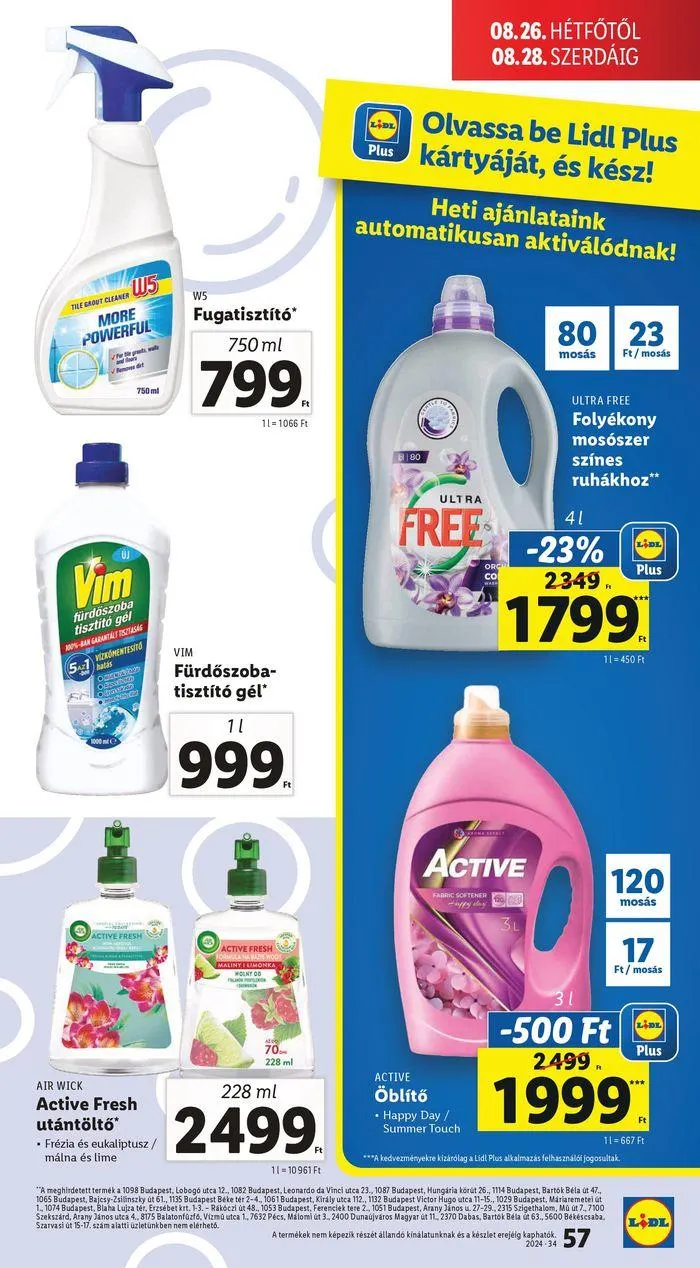 Katalógus Akciós újság – 34. hét augusztus 22.-tól augusztus 28.-ig 2024. - Oldal 57