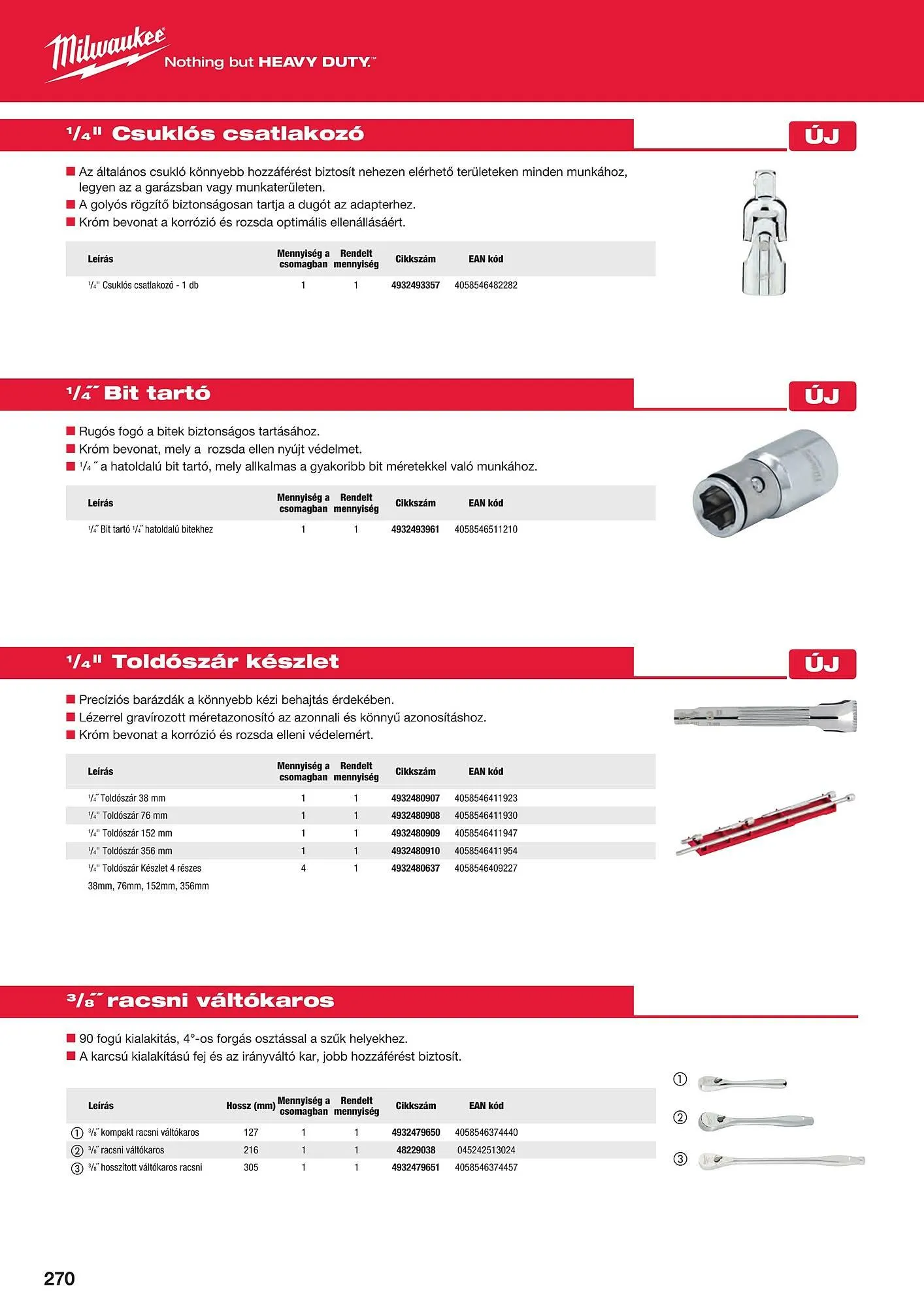Katalógus Milwaukeetool akciós újság augusztus 14.-tól december 31.-ig 2024. - Oldal 270