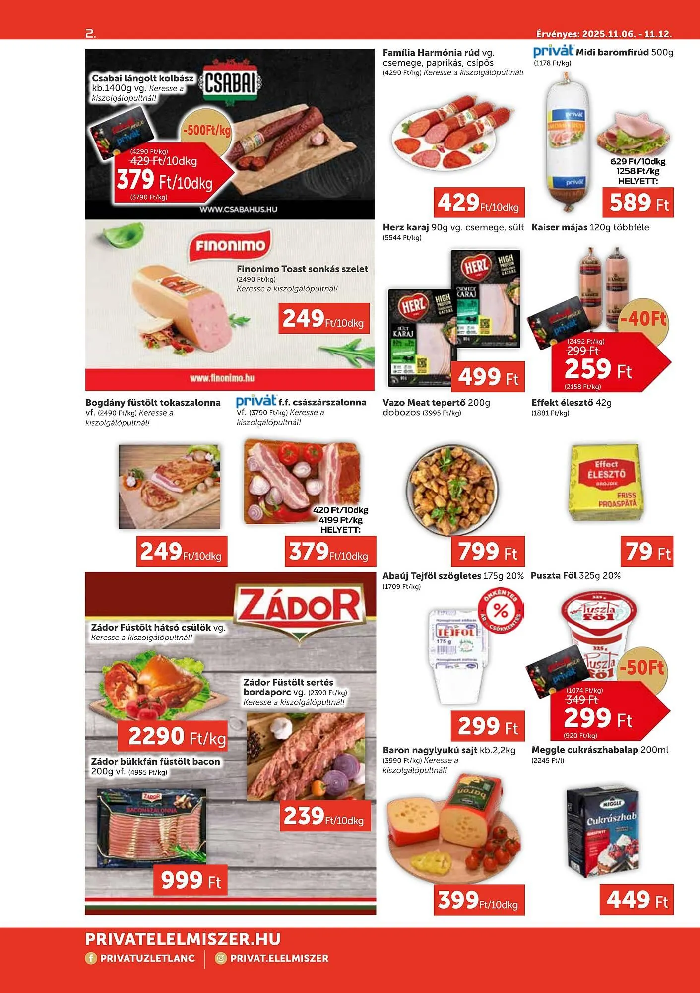 Katalógus PRIVÁT akciós újság november 6.-tól november 12.-ig 2025. - Oldal 2