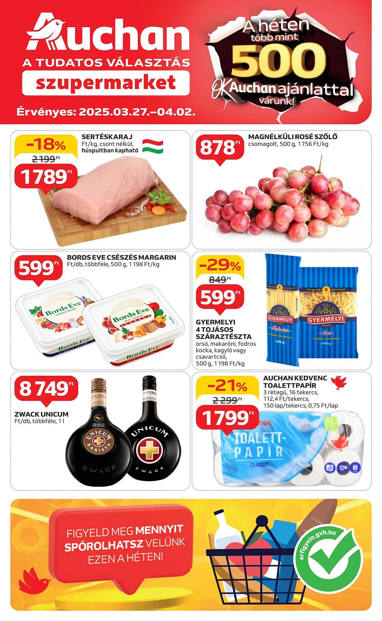 Katalógus Auchan akciós újság március 27.-tól április 2.-ig 2025. - Oldal 1