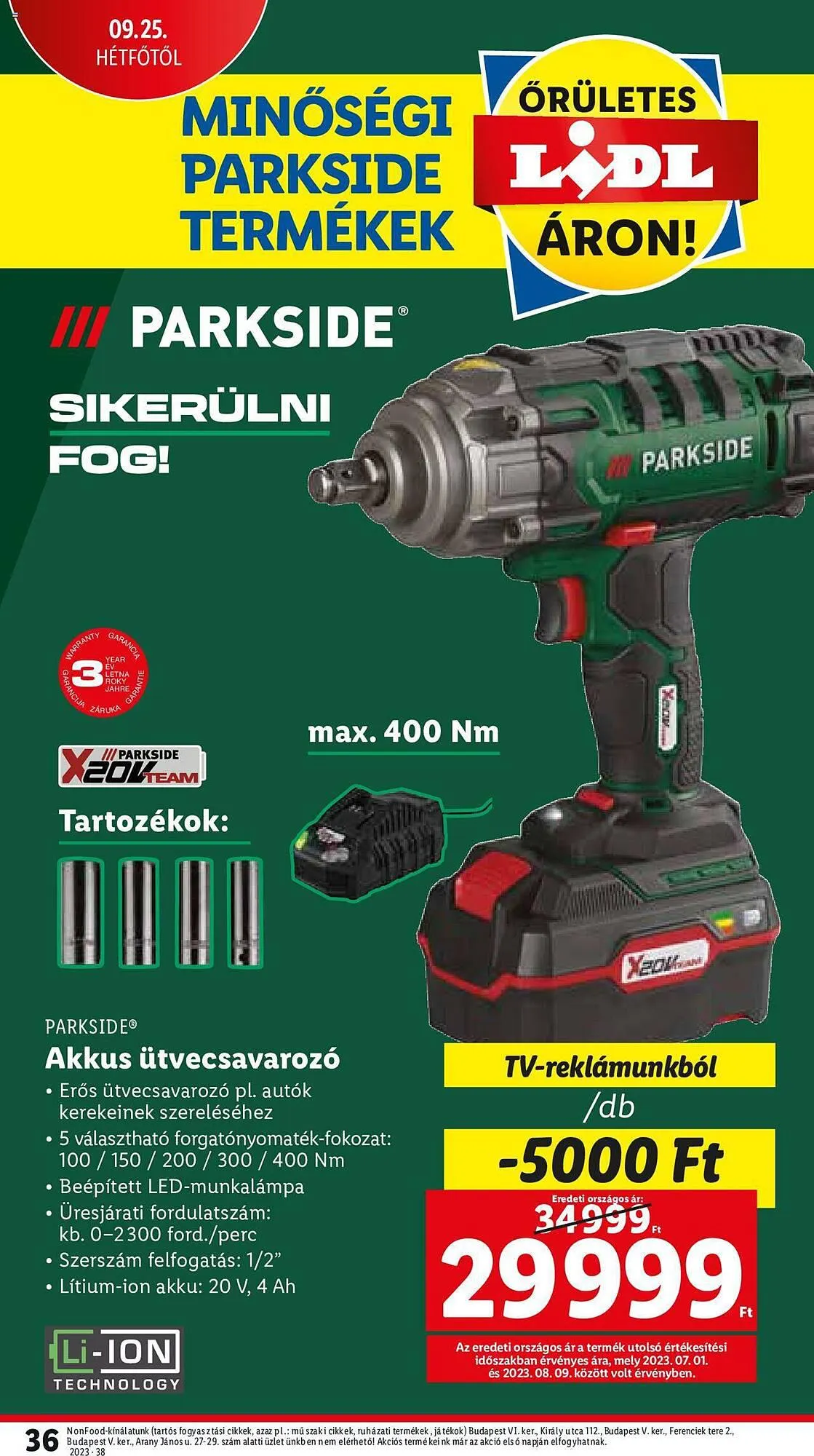 Katalógus Lidl akciós újság szeptember 21.-tól szeptember 27.-ig 2023. - Oldal 36