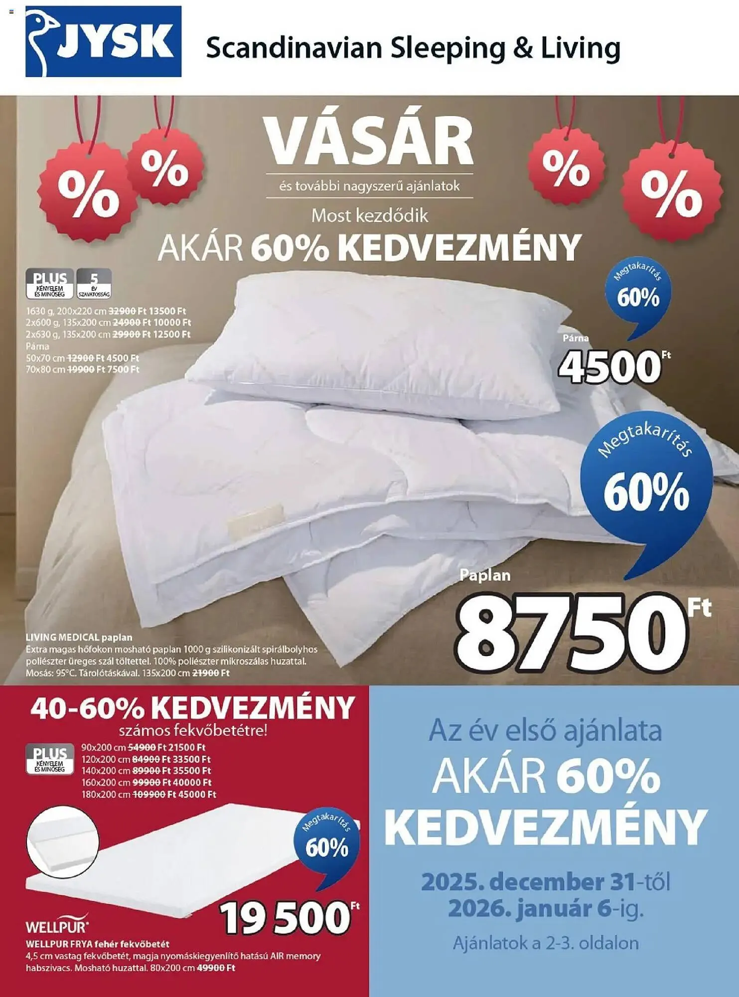 Katalógus JYSK akciós újság december 31.-tól február 1.-ig 2026. - Oldal 1
