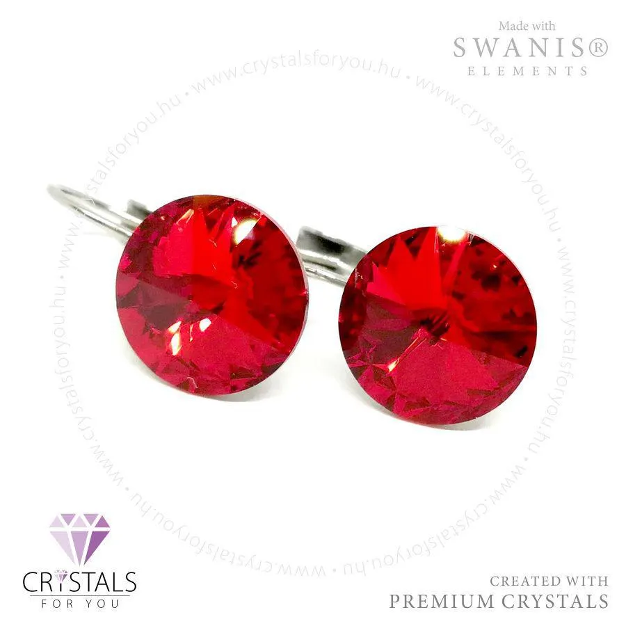 Kör alakú Swanis® prémium kristállyal díszített francia kapcsos fülbevaló