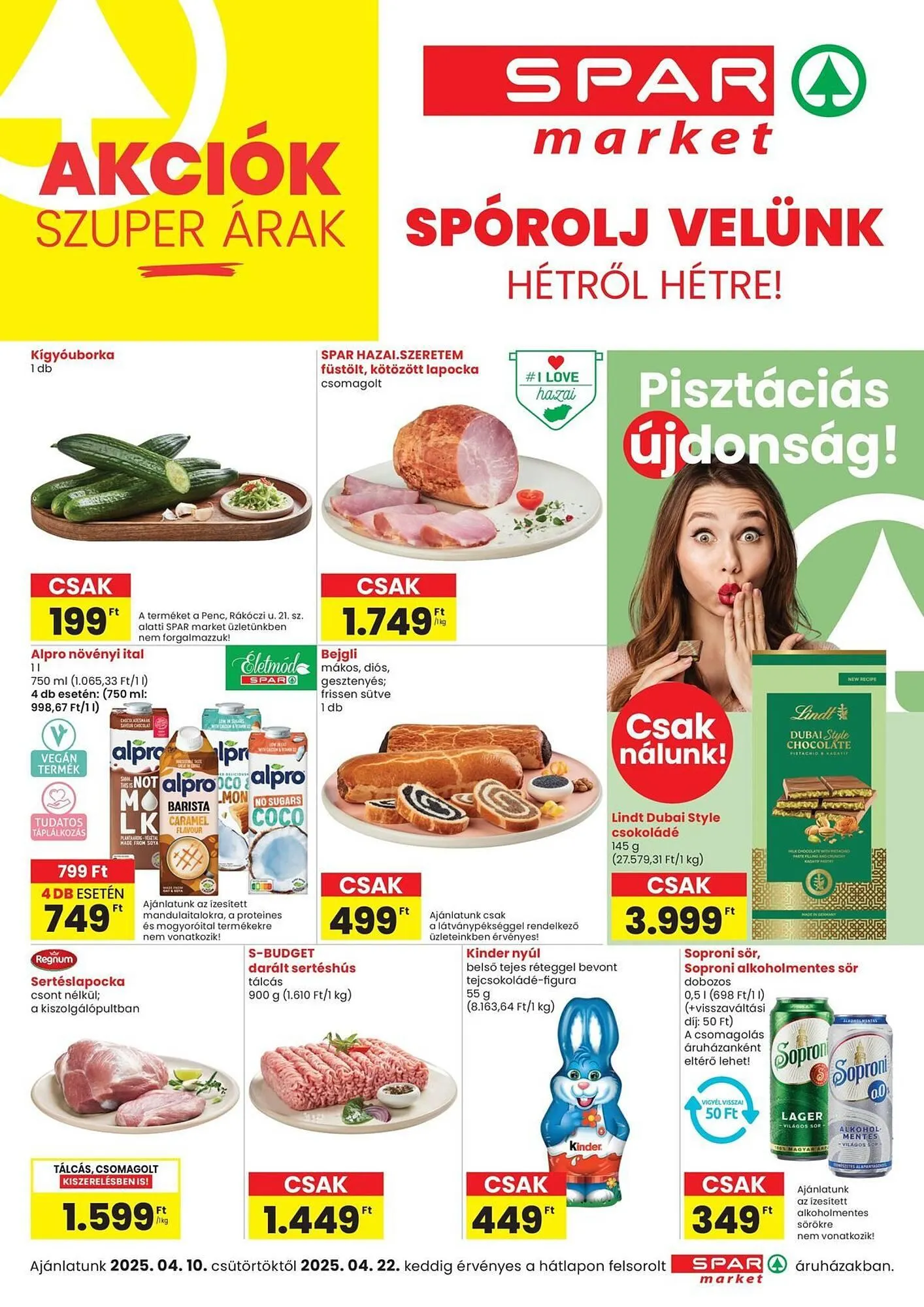 Katalógus Spar akciós újság április 10.-tól április 22.-ig 2025. - Oldal 1
