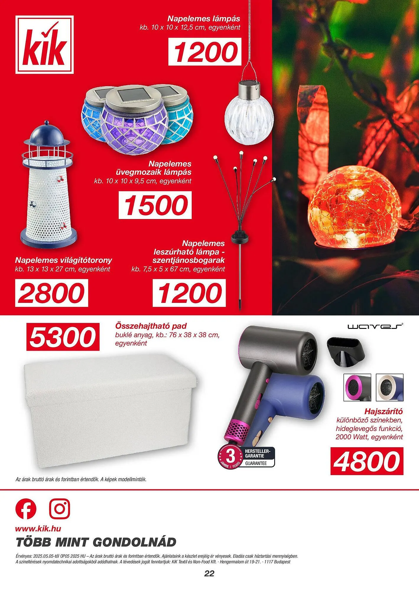 Katalógus Kik akciós újság május 5.-tól május 18.-ig 2025. - Oldal 22