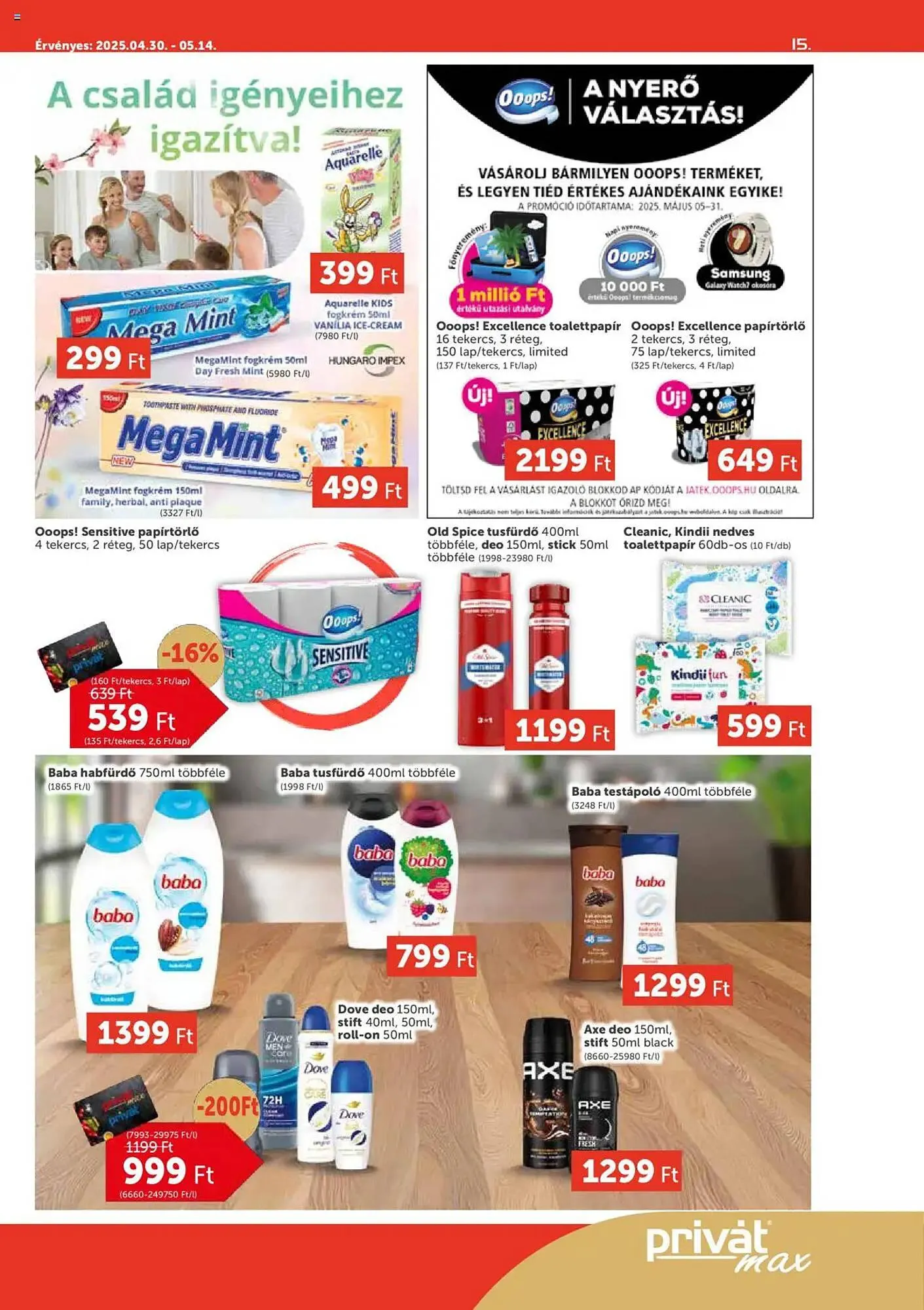 Katalógus PRIVÁT akciós újság április 30.-tól május 14.-ig 2025. - Oldal 15