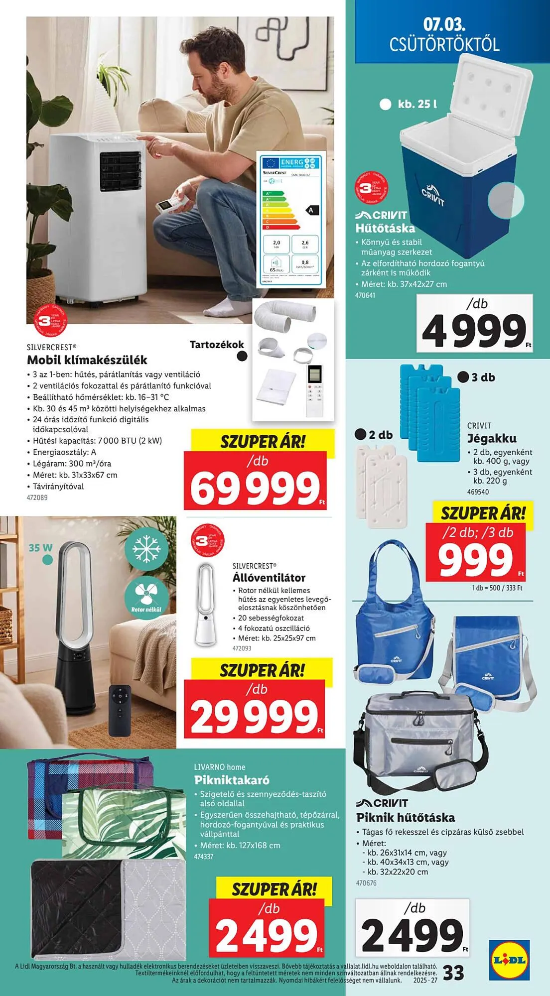 Katalógus Lidl akciós újság július 3.-tól július 9.-ig 2025. - Oldal 33