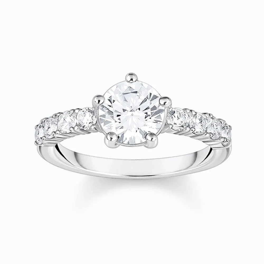 THOMAS SABO gyűrű Solitaire ring with white zirconia