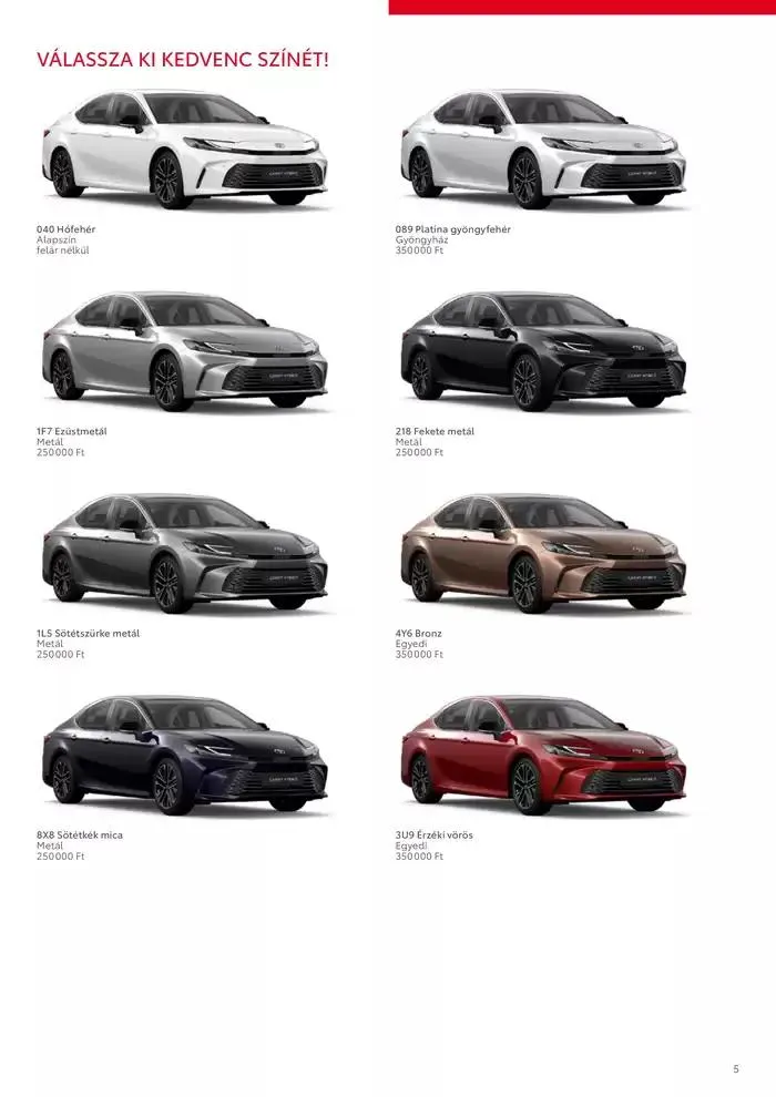 Katalógus Toyota Új Camry Hybrid február 6.-tól február 6.-ig 2026. - Oldal 5