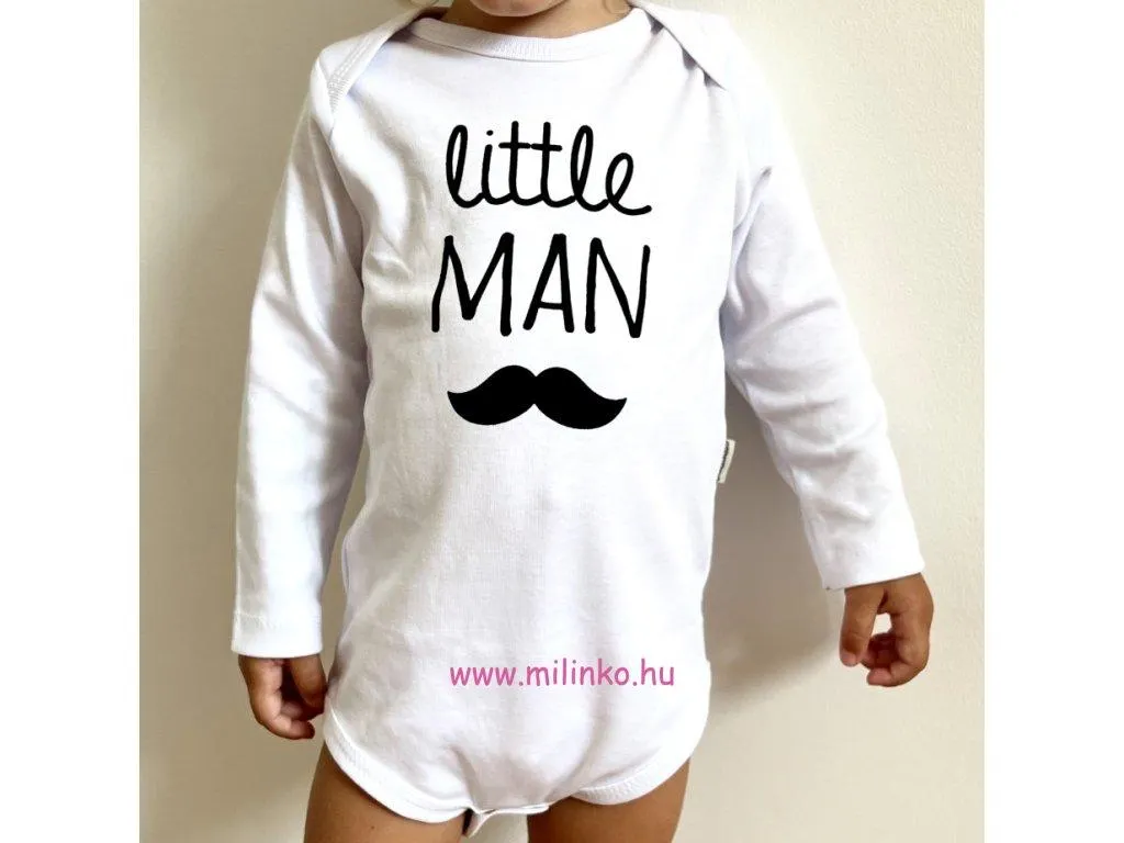 Egyedi baba body, hosszú ujjú- Kicsi pasi