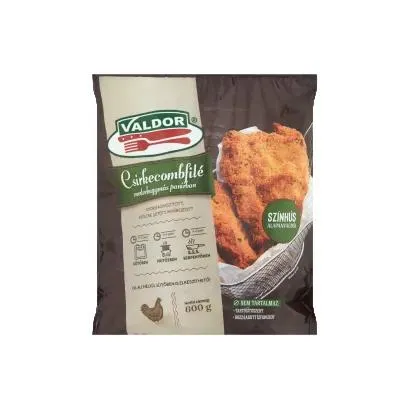 Valdor Quick-Frozen, Ready-Fried Chicken Thigh Fillet in Wild Onion Breadcrumbs 600 g