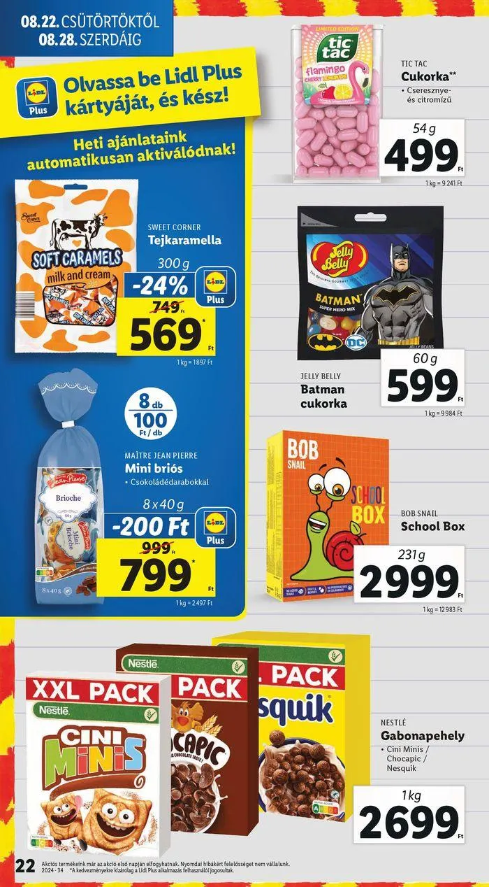 Katalógus Akciós újság – 34. hét augusztus 22.-tól augusztus 28.-ig 2024. - Oldal 22