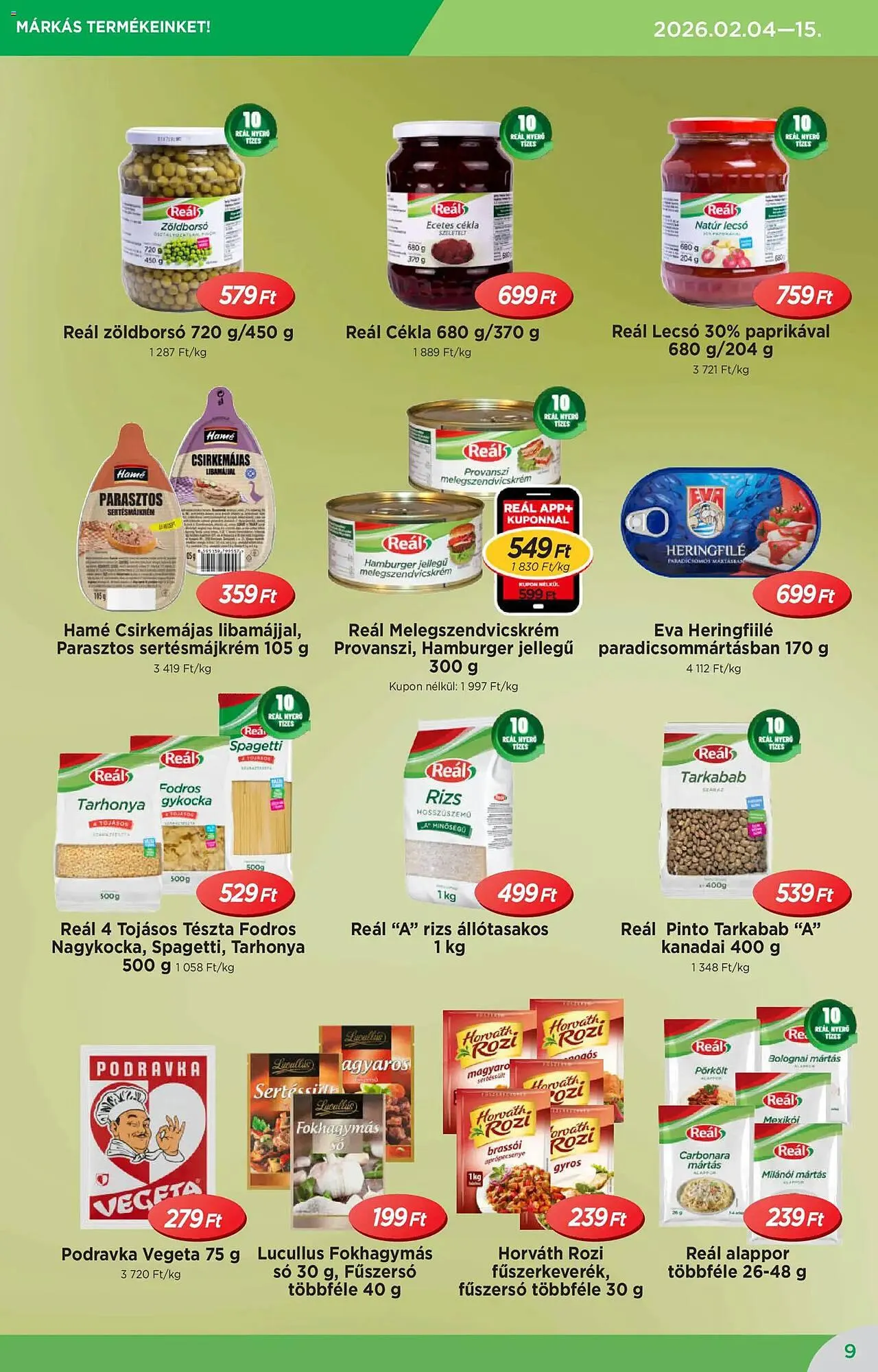 Katalógus Real akciós újság február 4.-tól február 15.-ig 2026. - Oldal 9