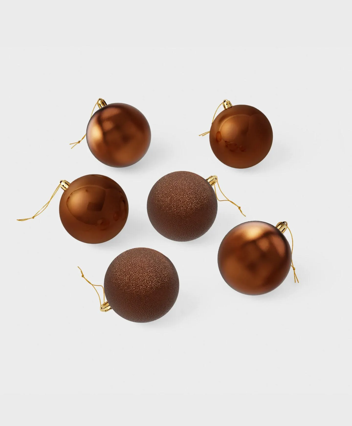 Set 6 globuri din plastic