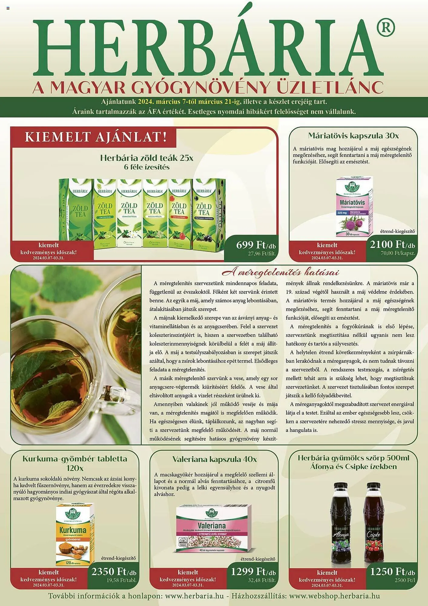 Katalógus Herbária akciós újság március 7.-tól március 21.-ig 2024. - Oldal