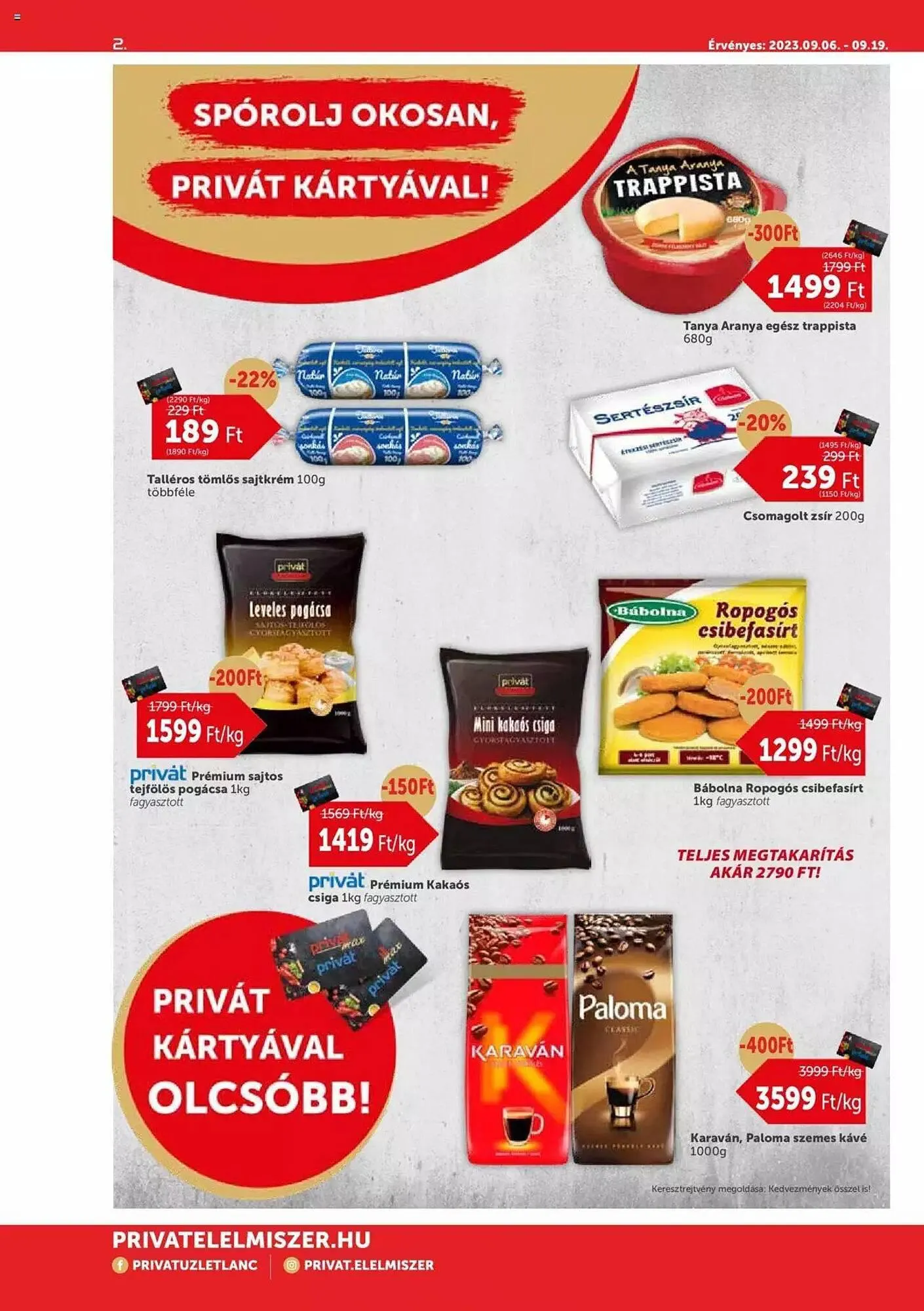 Katalógus PRIVÁT akciós újság szeptember 6.-tól szeptember 19.-ig 2023. - Oldal 2