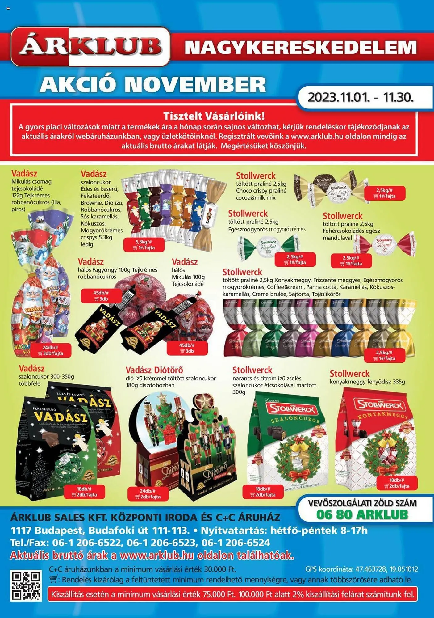Katalógus ÁRKLUB akciós újság november 1.-tól november 30.-ig 2023. - Oldal 1