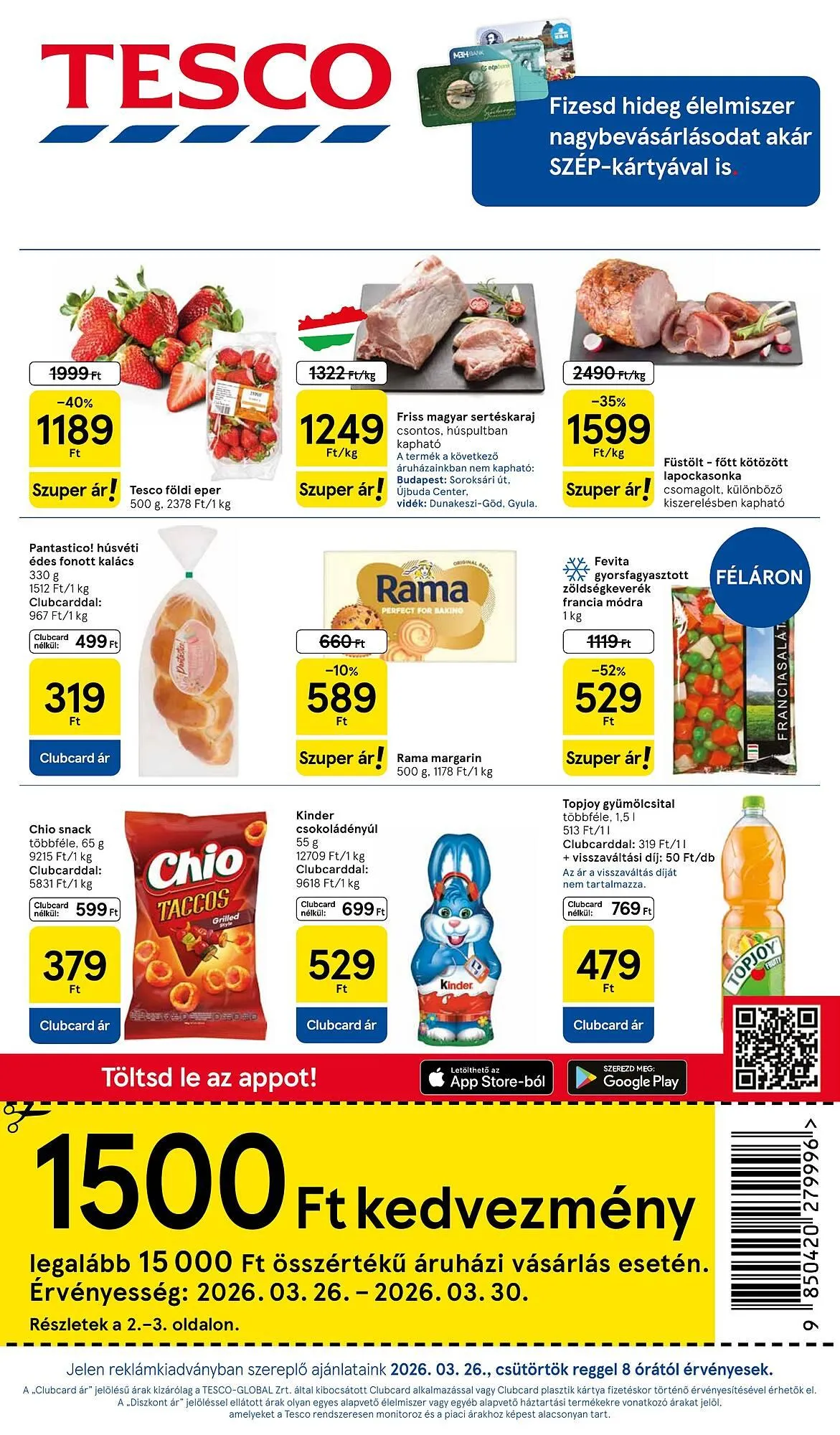 Katalógus Tesco akciós újság március 26.-tól április 1.-ig 2026. - Oldal 1