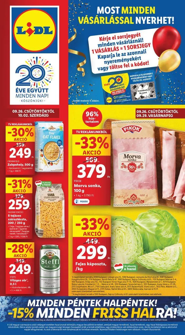 Katalógus Akciós újság – 39. hét szeptember 26.-tól október 2.-ig 2024. - Oldal 1