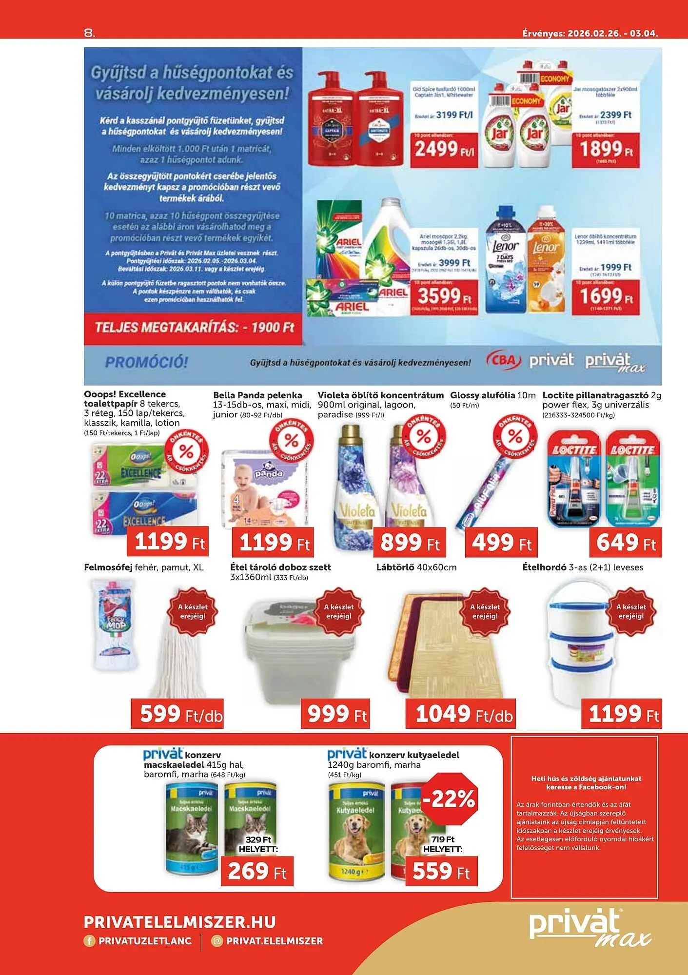 Katalógus PRIVÁT akciós újság február 26.-tól március 4.-ig 2026. - Oldal 8